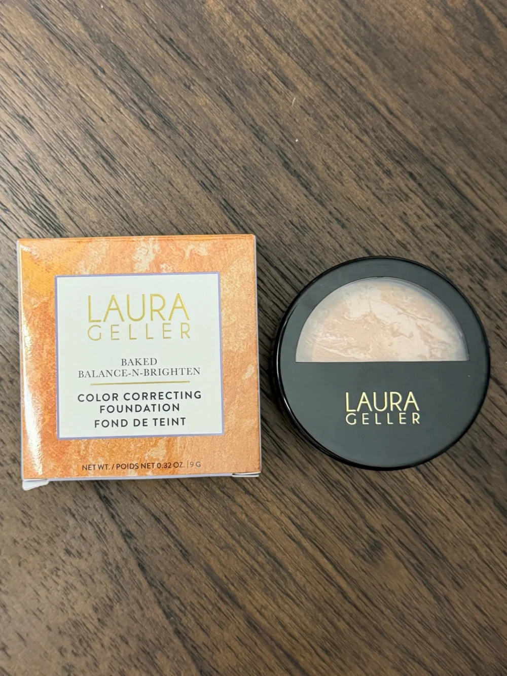 New LAURA GELLER Baked Balance-n-Brighten Color Correcting Foundation-LIGHT